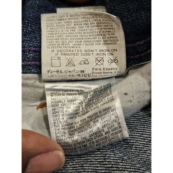 Vintage Y2K DIESEL ZAF 796 Flared Bootcut Jeans 36x30 Made in Italy Button Fly - Picture 7 of 14